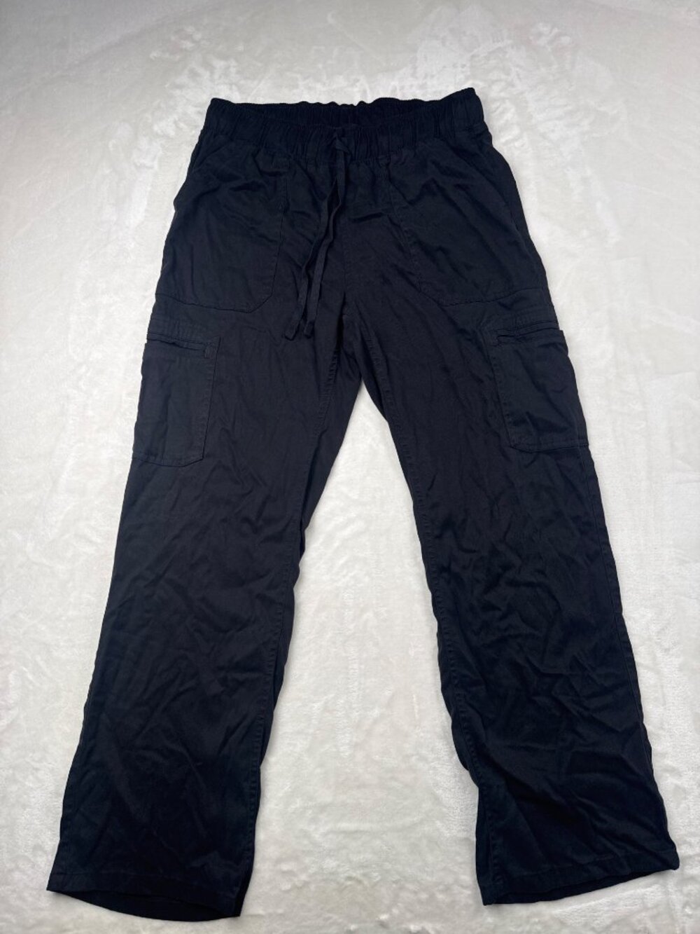 Buffalo David Bitton Womens Black Cargo Pants Size M Tencel Blend